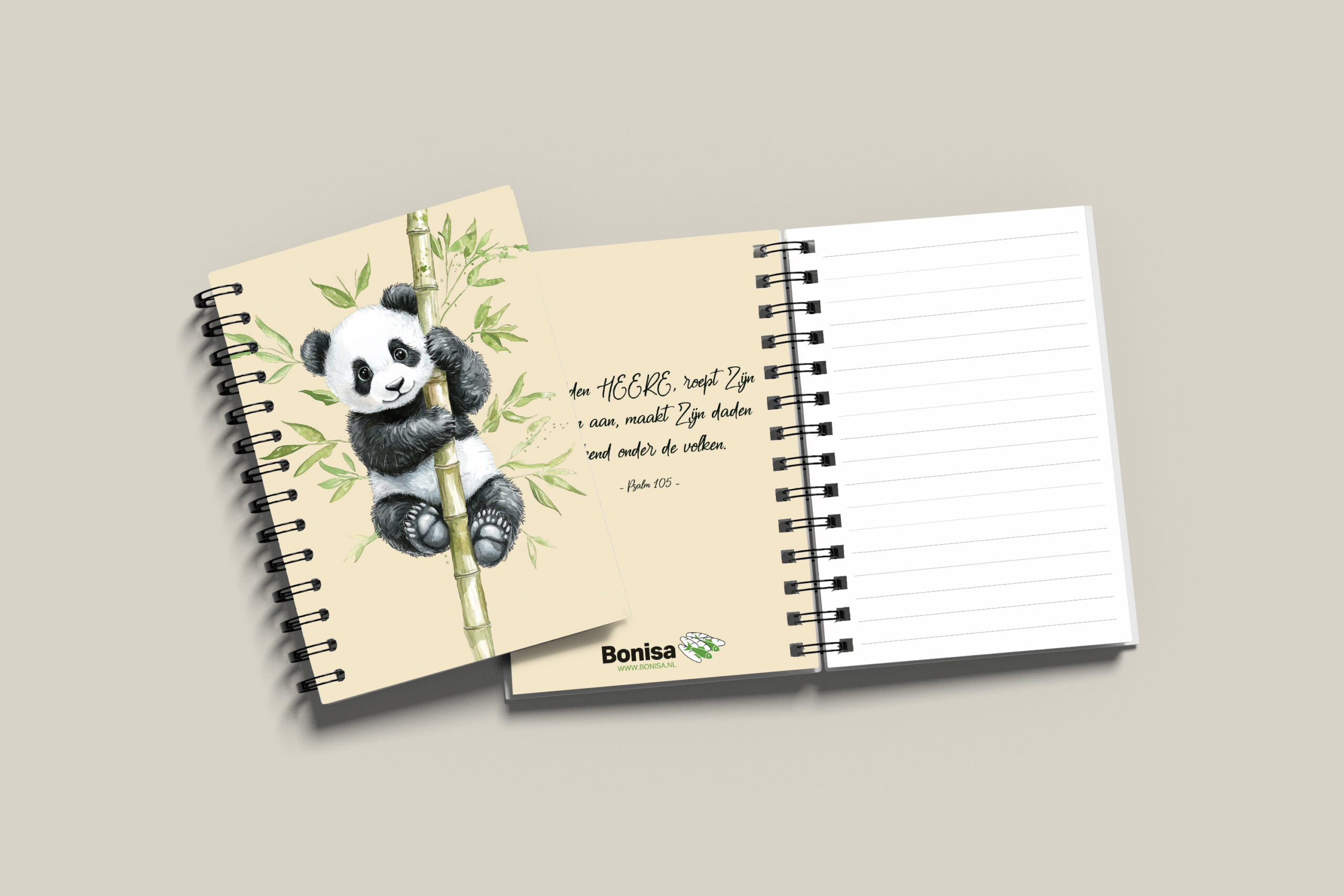 Notitieboekje A6 kinderen - panda